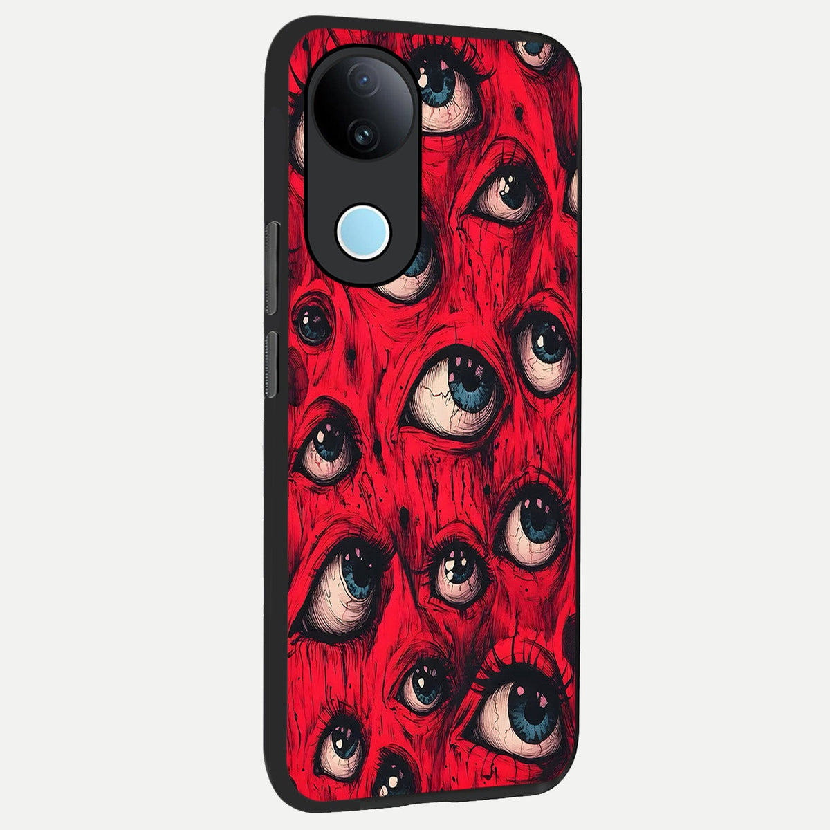 Red Eyes Pattern back cover For iQOO Z10R 5G slim fit glass case with vibrant aesthetic design