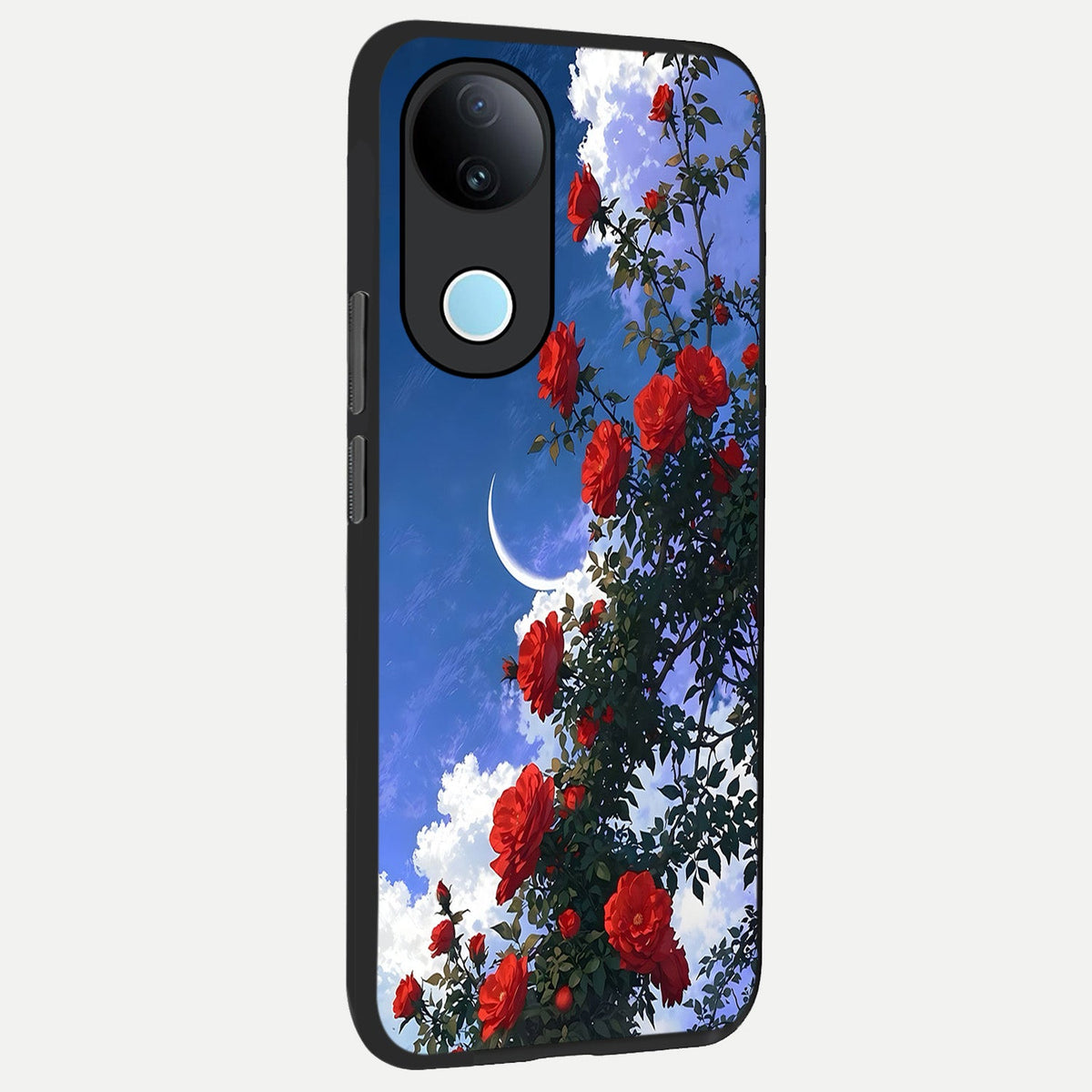 Rose Drift Flowers back cover For iQOO Z10R 5G slim fit glass case with vibrant aesthetic design