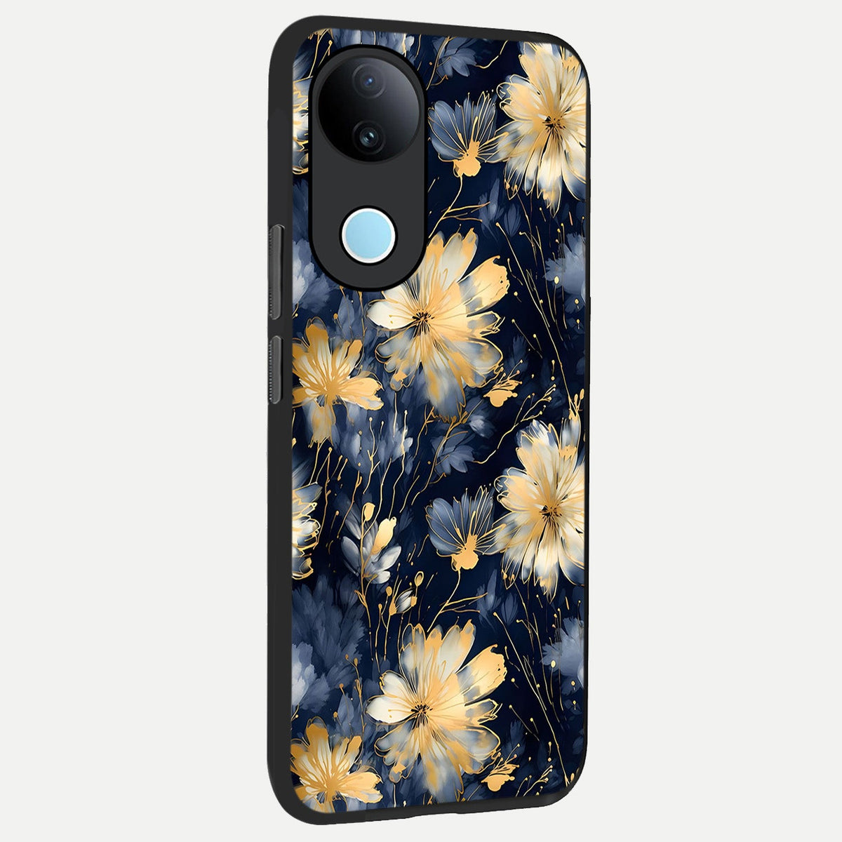 Royal Petal Dream back cover For iQOO Z10R 5G slim fit glass case with vibrant aesthetic design