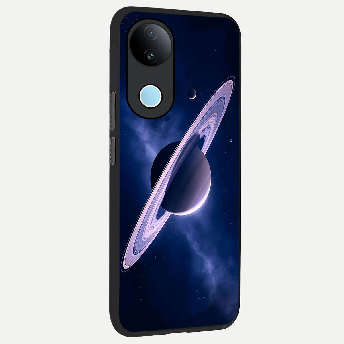 Saturn Ring Mystique back cover For iQOO Z10R 5G slim fit glass case with vibrant aesthetic design
