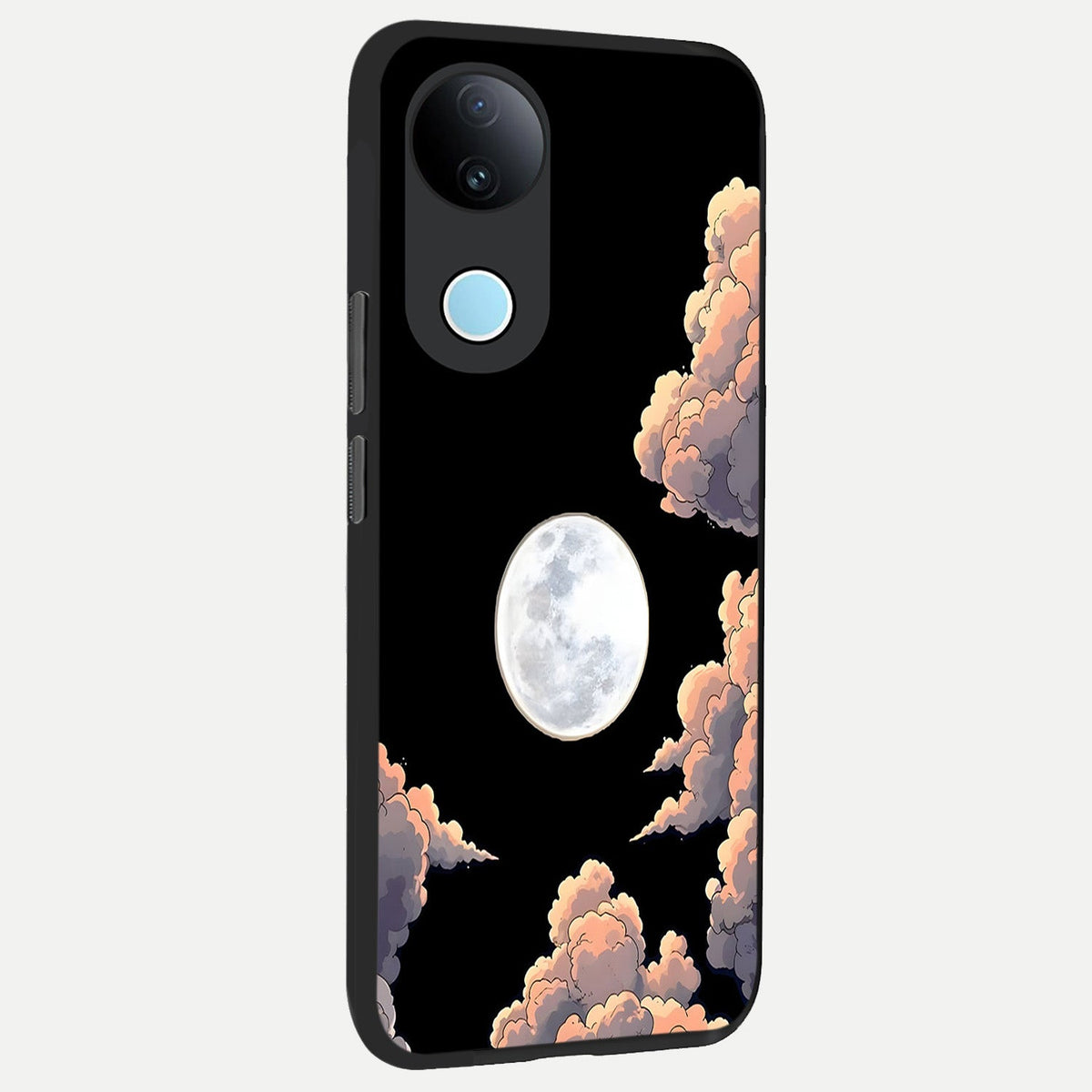 Shade Cloud Moon back cover For iQOO Z10R 5G slim fit glass case with vibrant aesthetic design
