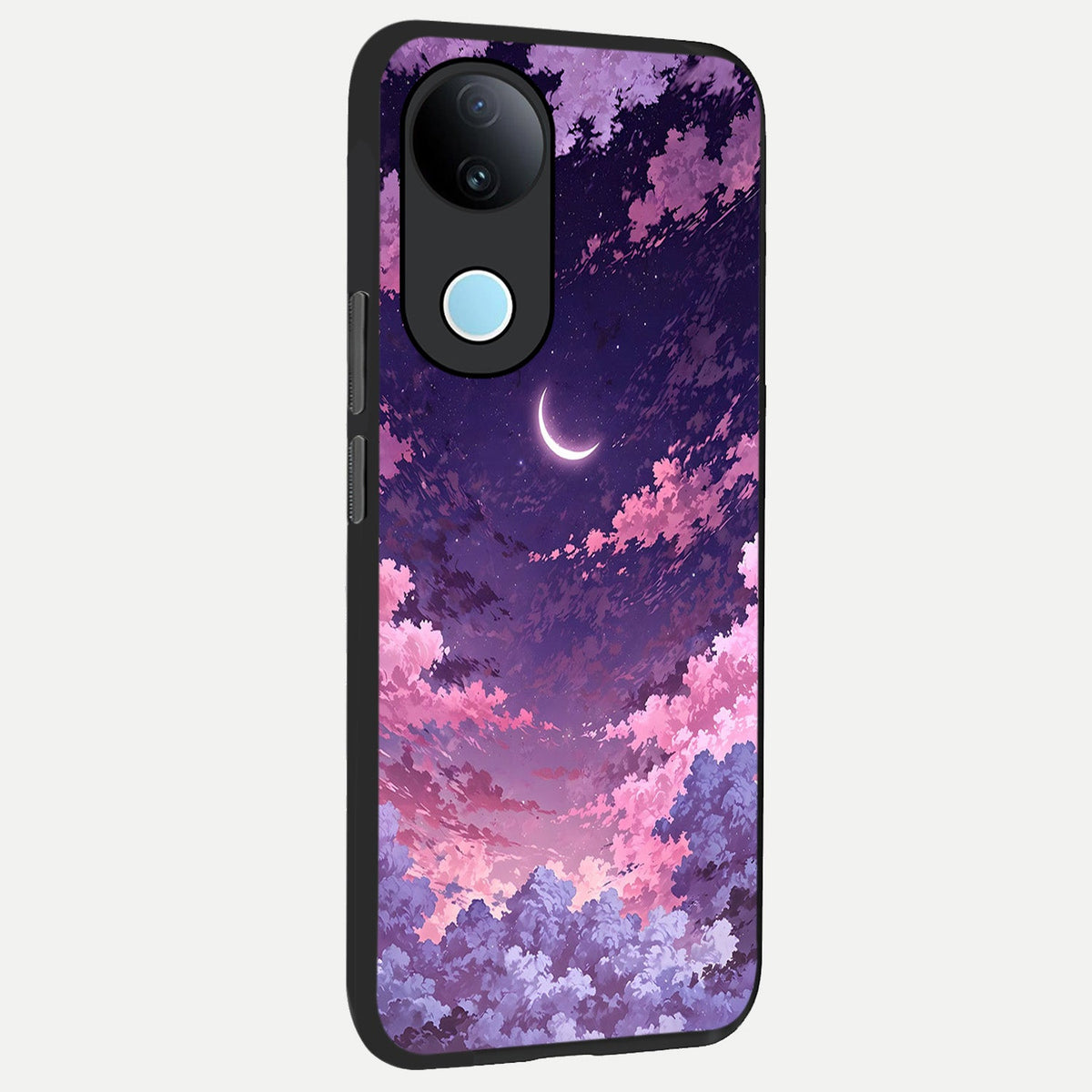 Sky Drift Clouds back cover For iQOO Z10R 5G slim fit glass case with vibrant aesthetic design