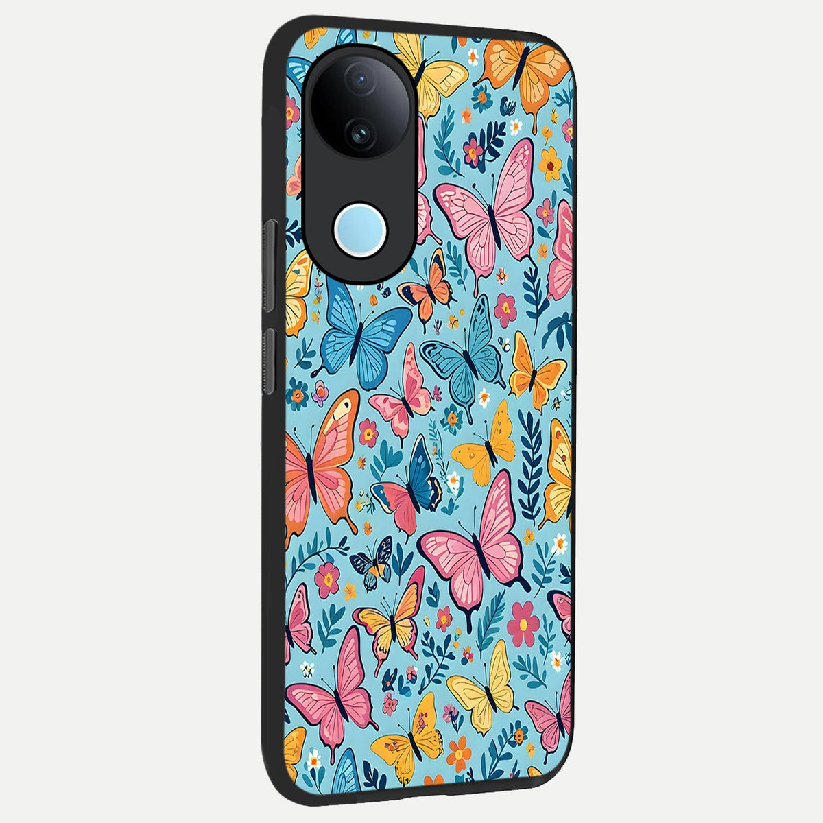 Spring Wing Garden back cover For iQOO Z10R 5G slim fit glass case with vibrant aesthetic design