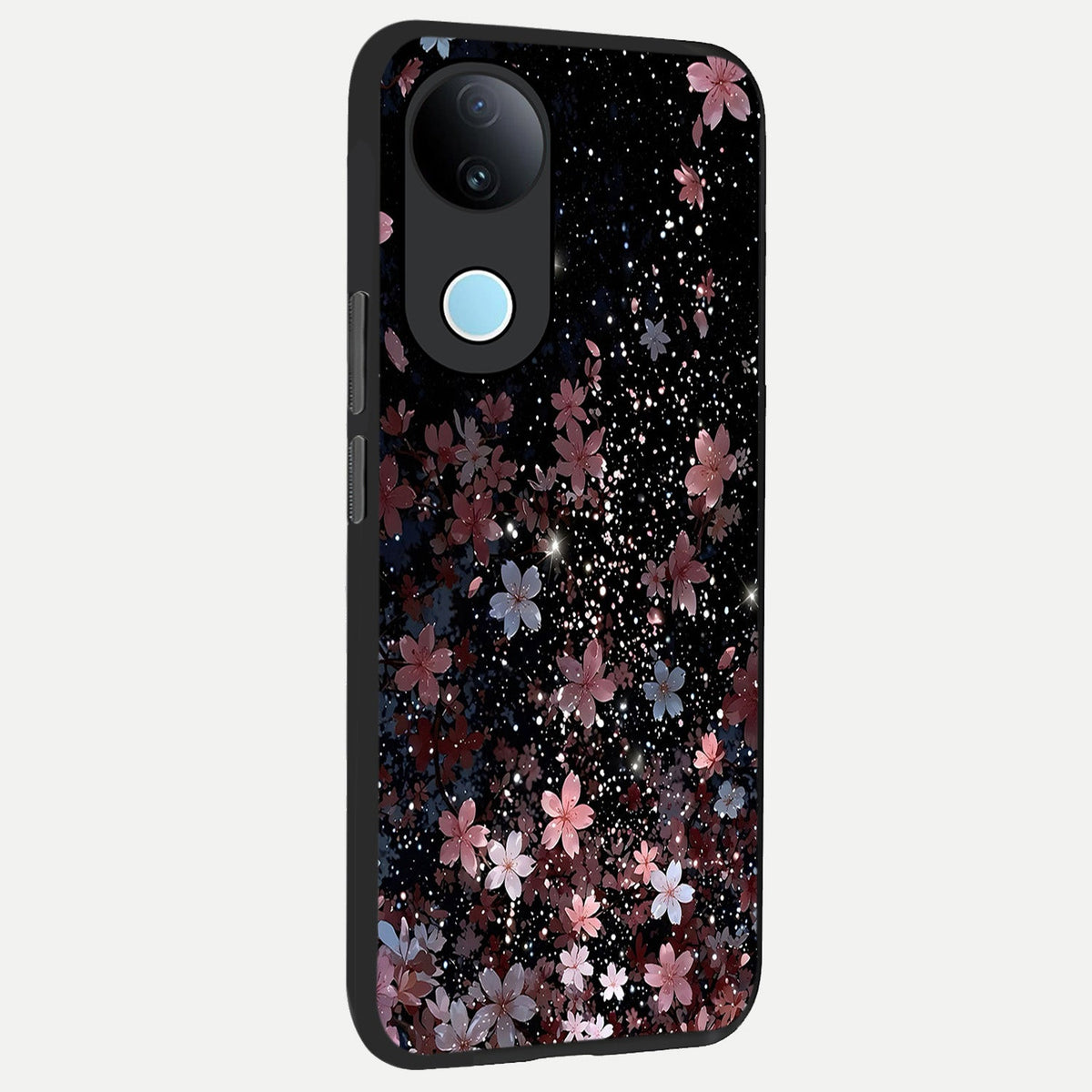Starlit Flower Dreams back cover For iQOO Z10R 5G slim fit glass case with vibrant aesthetic design