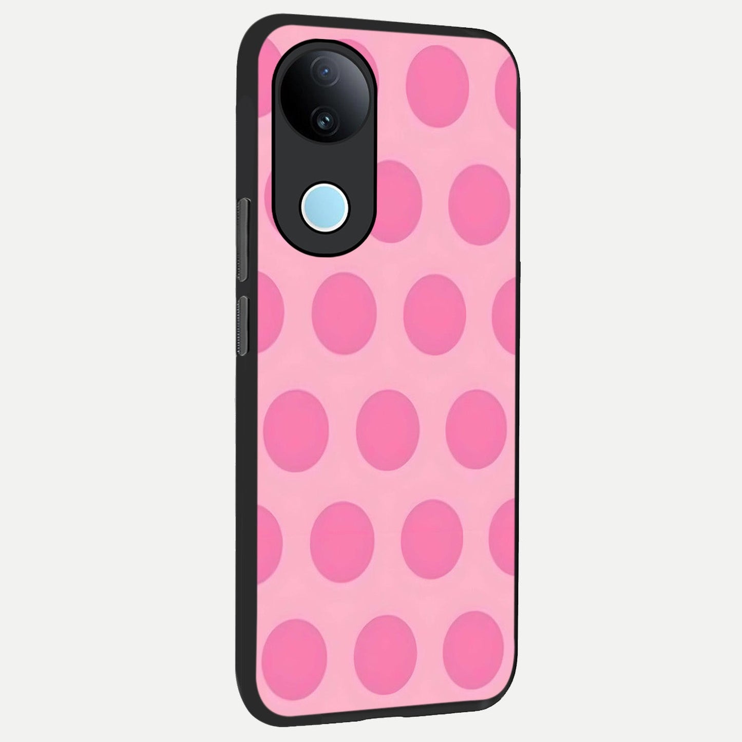 Sweet Dot Dreams back cover for iQOO Z10R slim fit glass case with vibrant aesthetic design