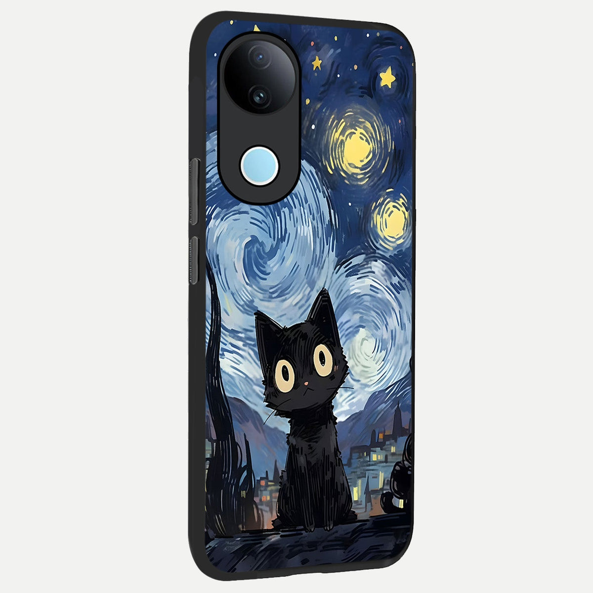 Van Gogh Cat back cover For iQOO Z10R 5G slim fit glass case with vibrant aesthetic design