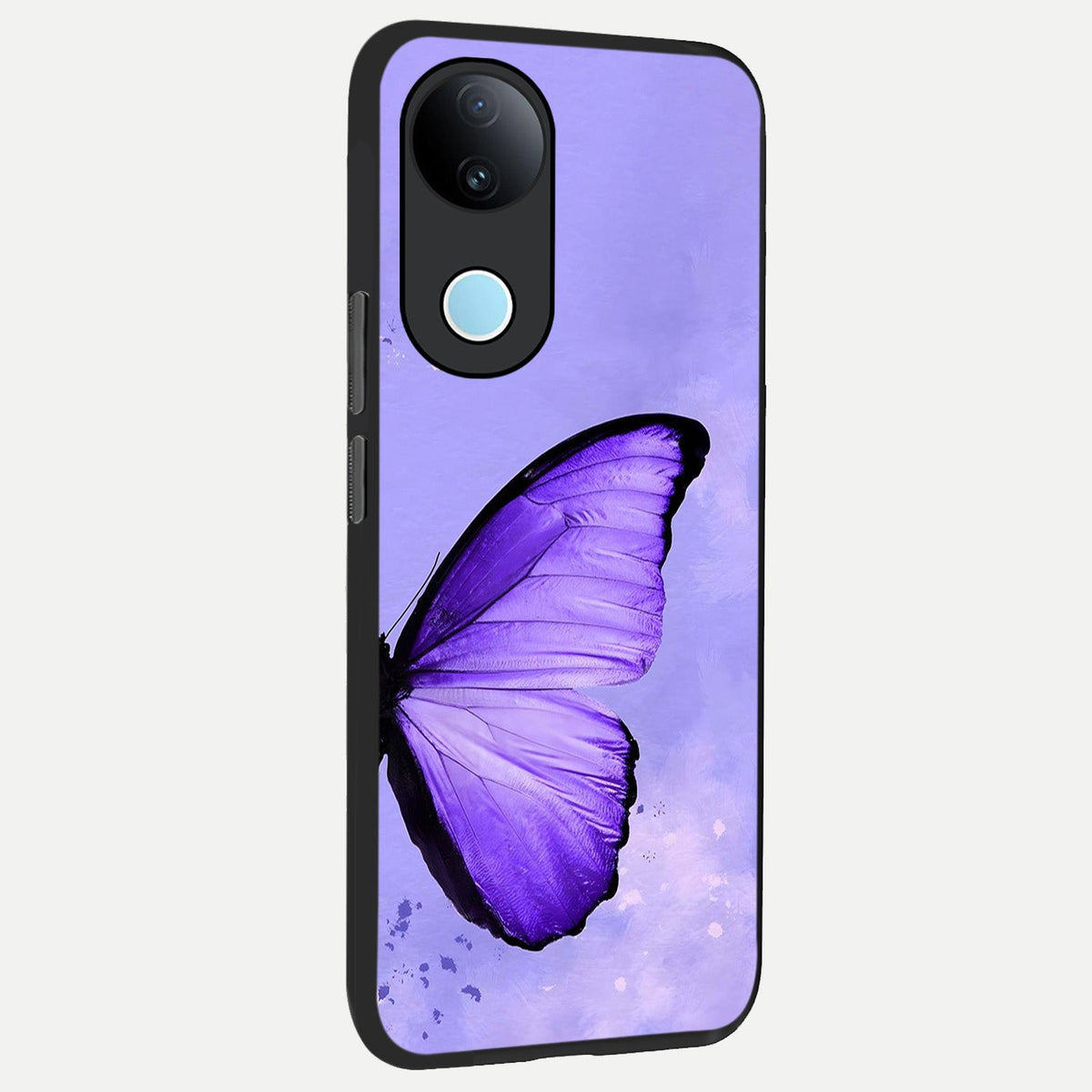 Violet Dream Wing back cover For iQOO Z10R 5G slim fit glass case with vibrant aesthetic design