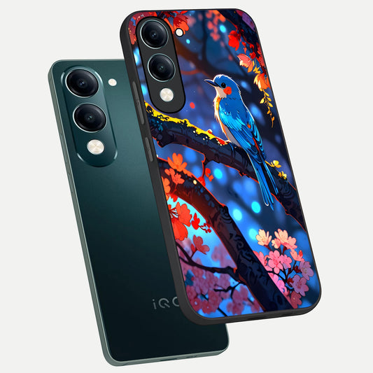Blooming Water Drift phone case for iQOO Z10 Lite showing premium glass back cover with detailed artwork