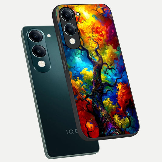 Colorful Soda Bottles phone case for iQOO Z10 lite showing premium glass back cover with detailed artwork