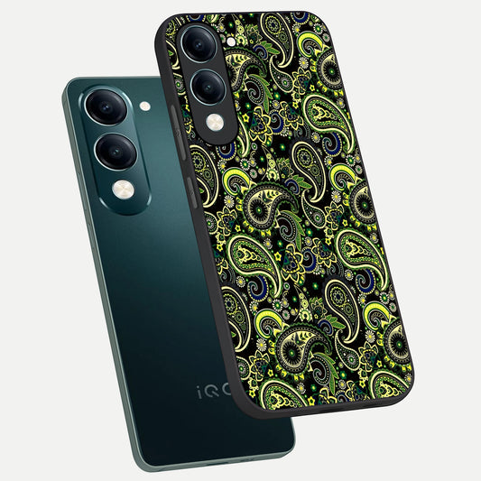 Green Lemon phone case for iQOO Z10 lite showing premium glass back cover with detailed artwork