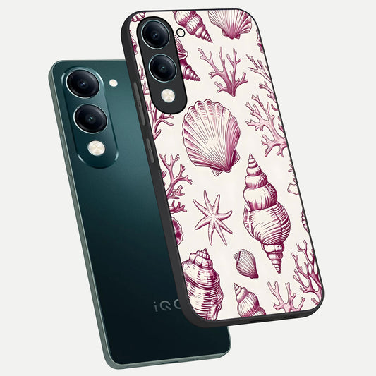 Pink Power Sparks phone case for iQOO Z10 lite showing premium glass back cover with detailed artwork