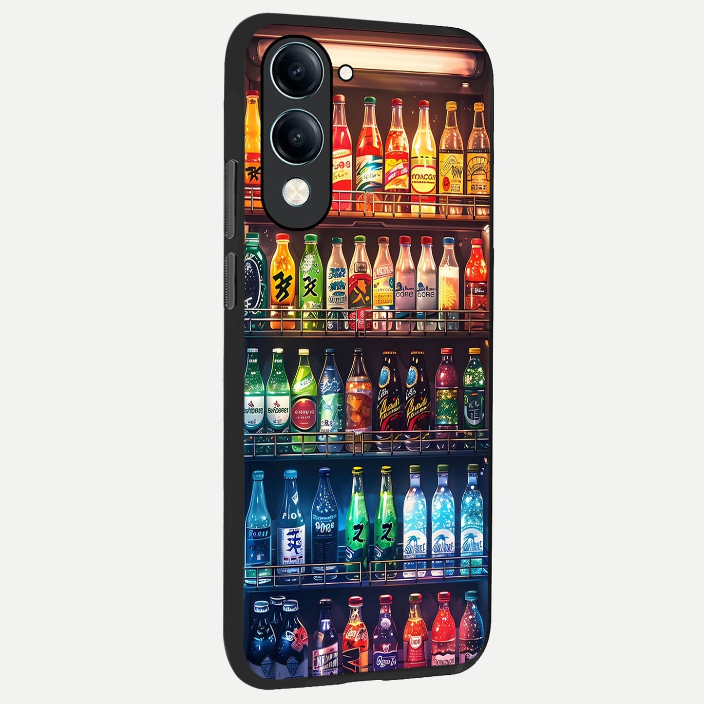 Colorfull Tree back cover for iQOO Z10 lite slim fit glass case with vibrant aesthetic design