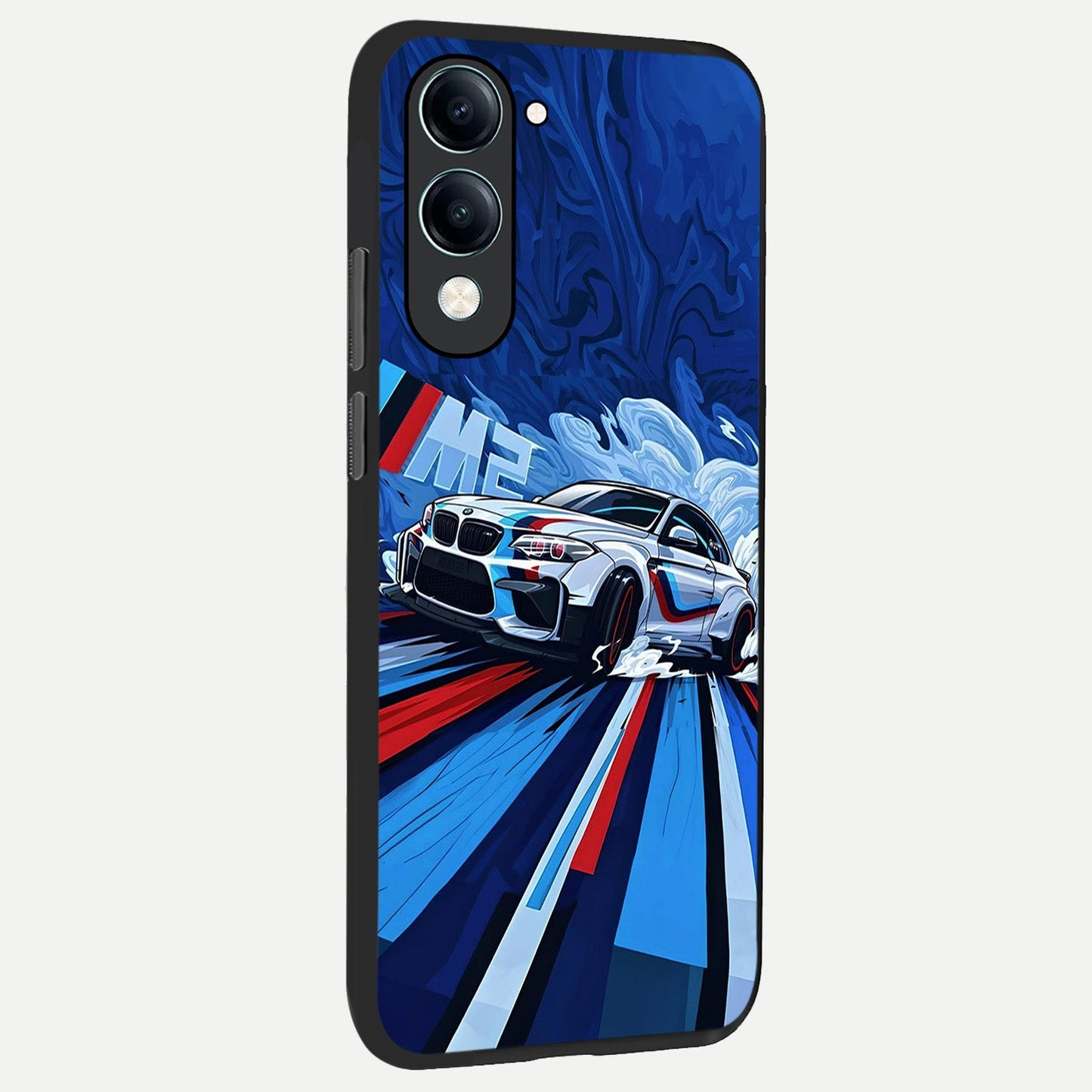 Drift Power Rush back cover for iQOO Z10 lite slim fit glass case with vibrant aesthetic design
