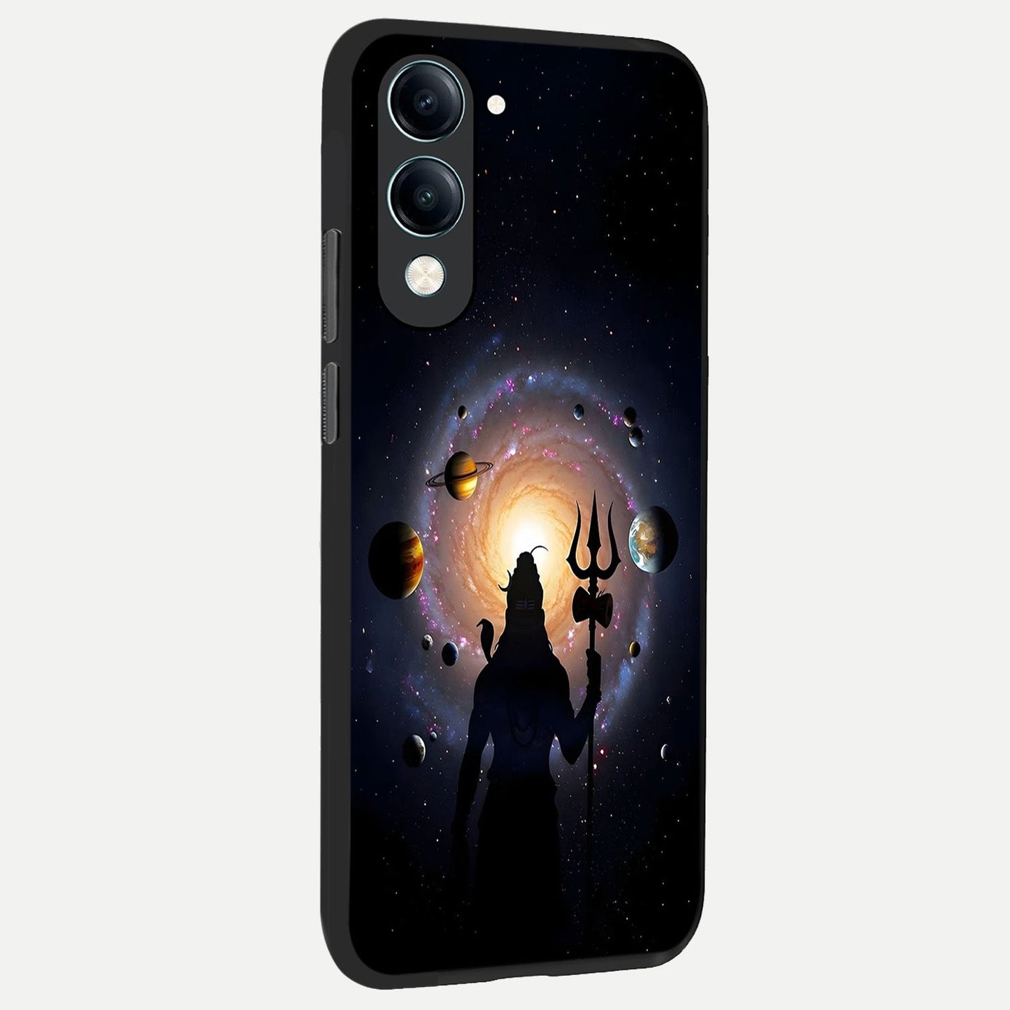 Galactic Shiva Vision back cover for iQOO Z10 lite slim fit glass case with vibrant aesthetic design