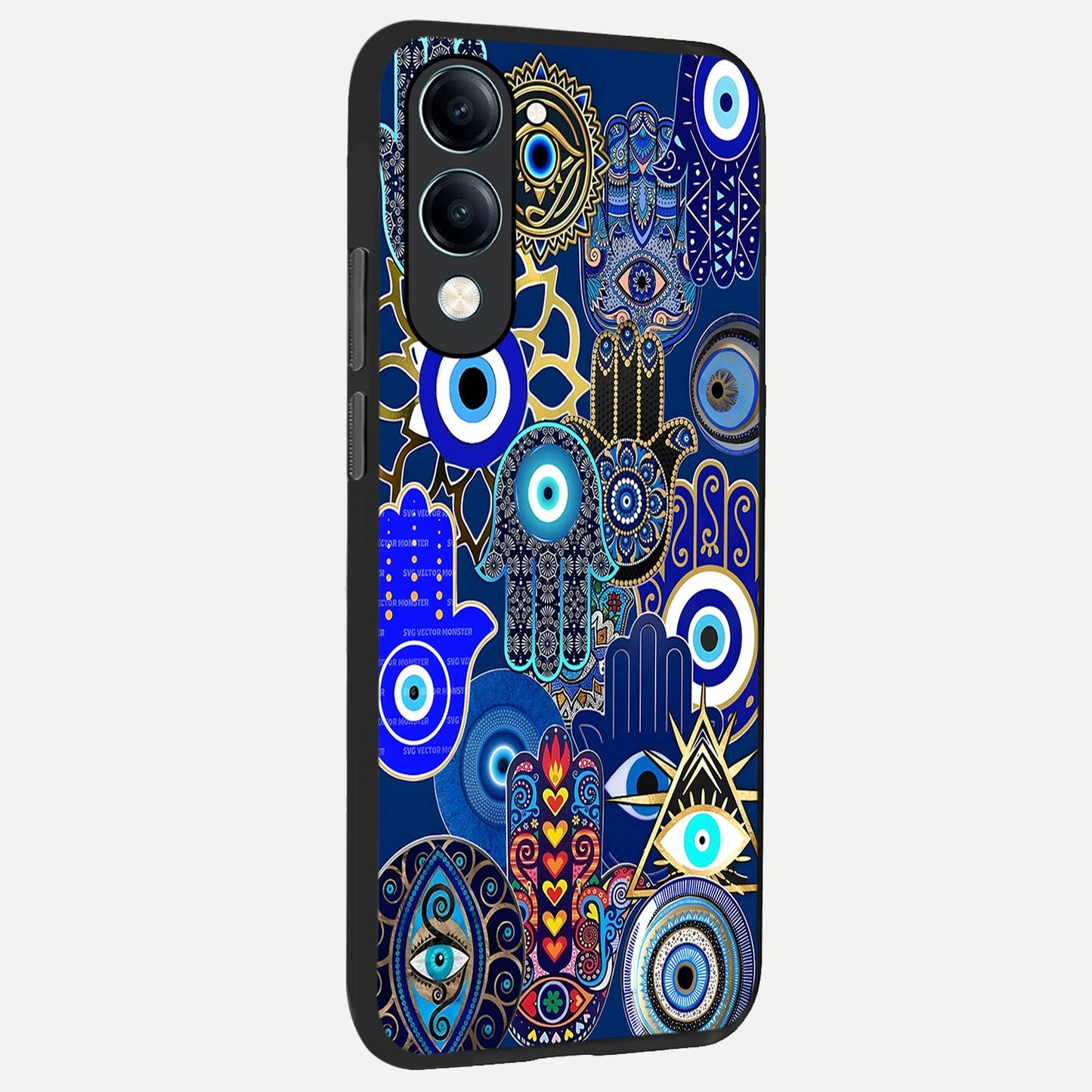 Mystic Palm Guard back cover for iQOO Z10 Lite slim fit glass case with vibrant aesthetic design