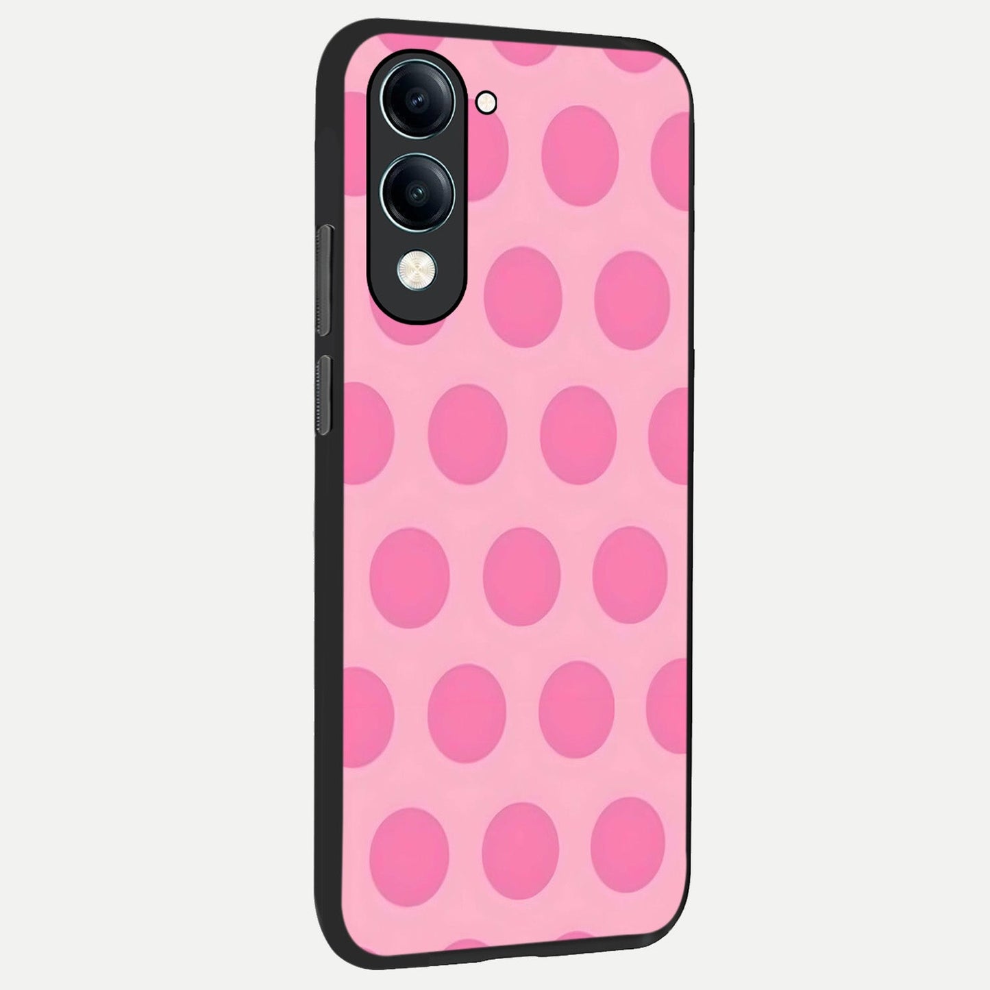 Sweet Dot Dreams back cover for iQOO Z10 lite slim fit glass case with vibrant aesthetic design