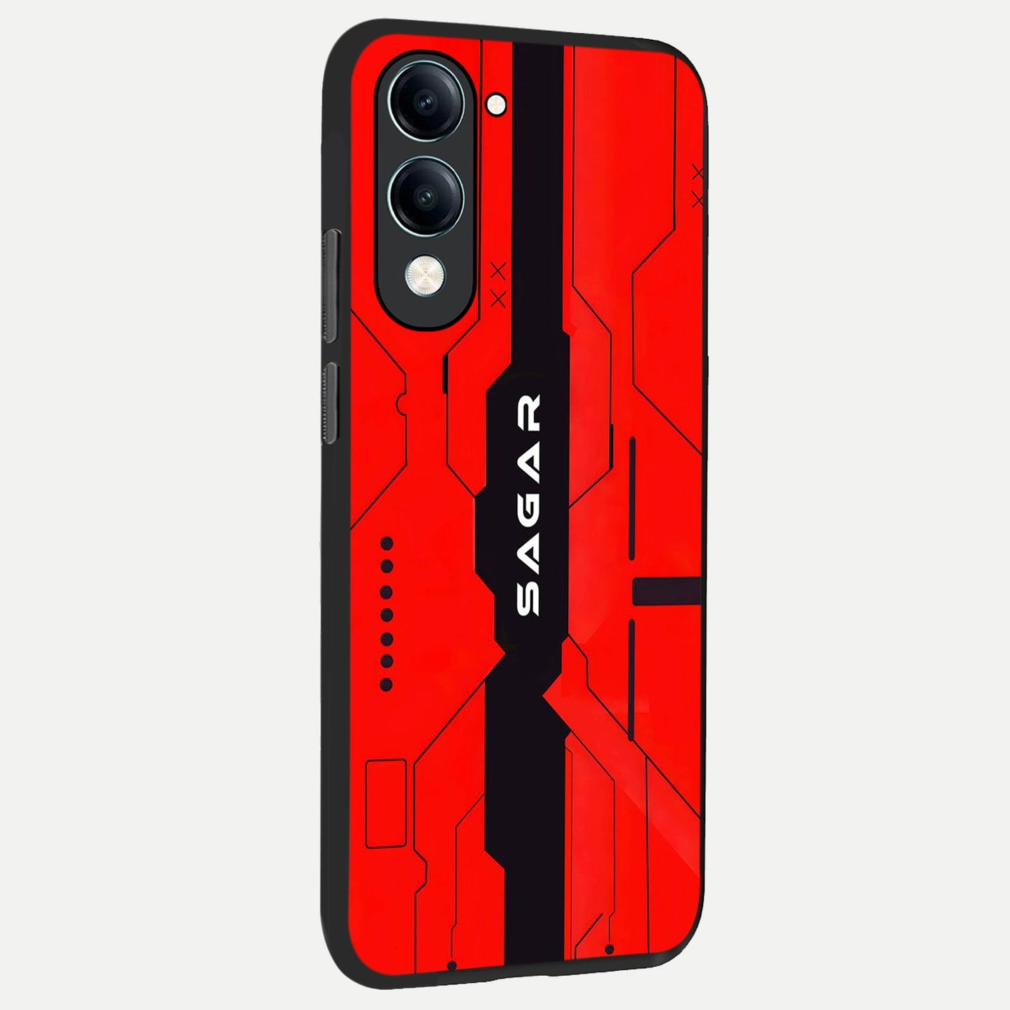 Voltage Rise CYBERPUNK Custom Name back cover for iQOO Z10 lite slim fit personalized glass case with bold cyberpunk design