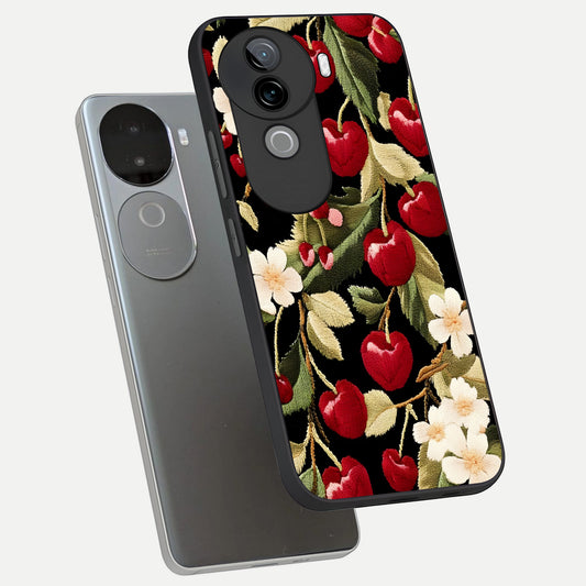Blooming Spendor Bird phone case for iQOO Z9s showing premium glass back cover with detailed artwork