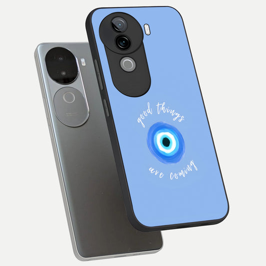 Bright Future Ahead phone case for iQOO Z9s showing premium glass back cover with detailed artwork