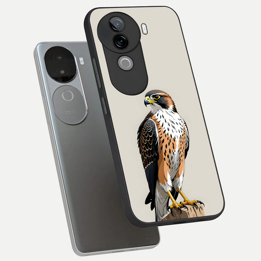 Clever Eagle phone case for iQOO Z9s showing premium glass back cover with detailed artwork