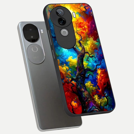 Colorful Soda Bottles phone case for iQOO Z9s showing premium glass back cover with detailed artwork