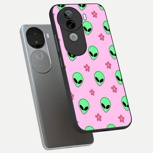 Cosmic Cute Crush phone case for iQOO Z9s showing premium glass back cover with detailed artwork