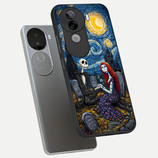 Eternal Night Love phone case for iQOO Z9s showing premium glass back cover with detailed artwork