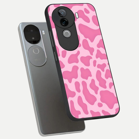 Pinkish Scenery phone case for iQOO Z9s showing premium glass back cover with detailed artwork