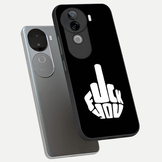 Rebel Mode On phone case for iQOO Z9s showing premium glass back cover with detailed artwork