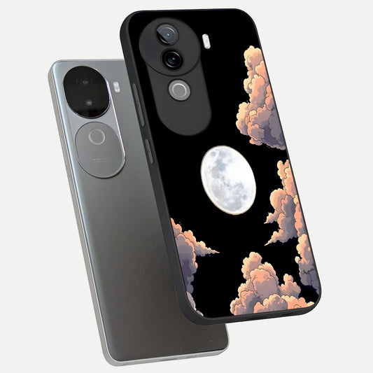 Shade Cloud Moon phone case for iQOO Z9s showing premium glass back cover with detailed artwork