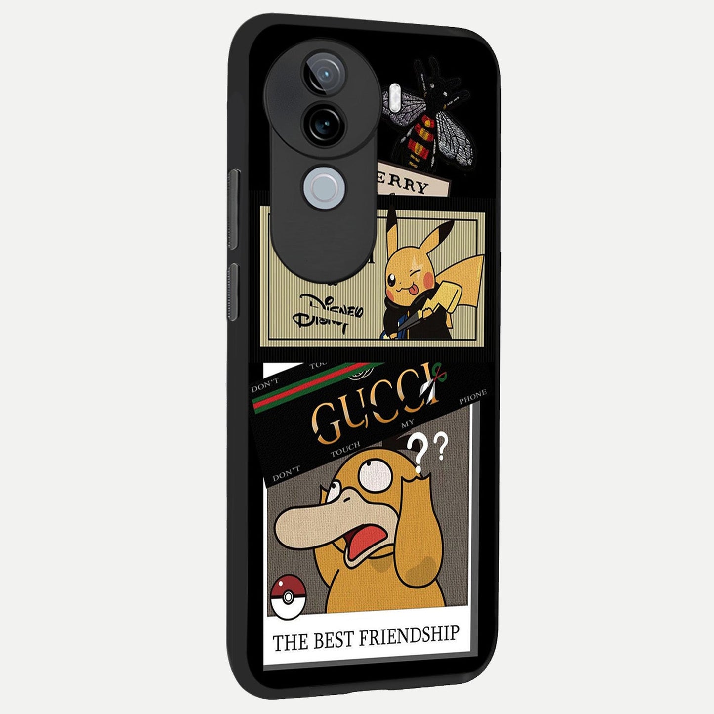 Cartoon Brand Play Mashup back cover for iQOO Z9s slim fit glass case with vibrant aesthetic design