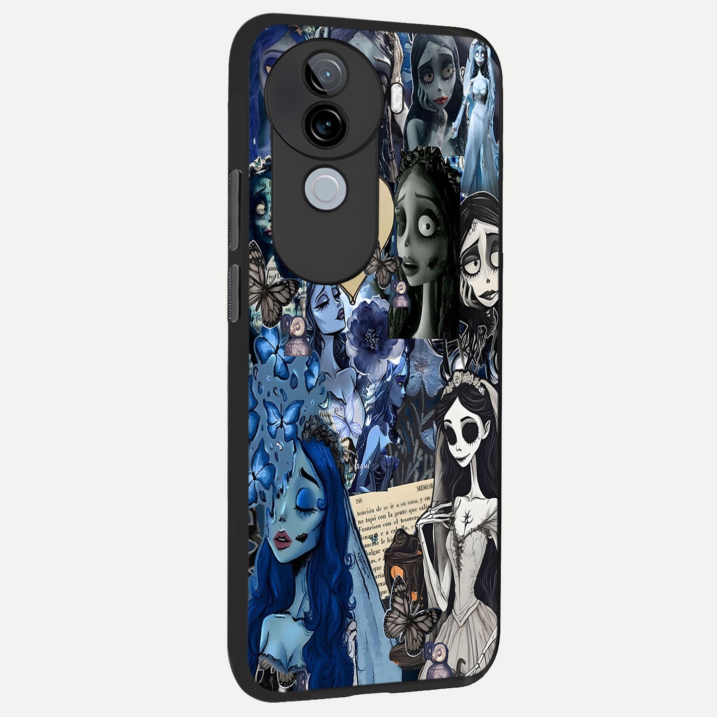 Corpse Bride Posters back cover for iQOO Z9s slim fit glass case with vibrant aesthetic design