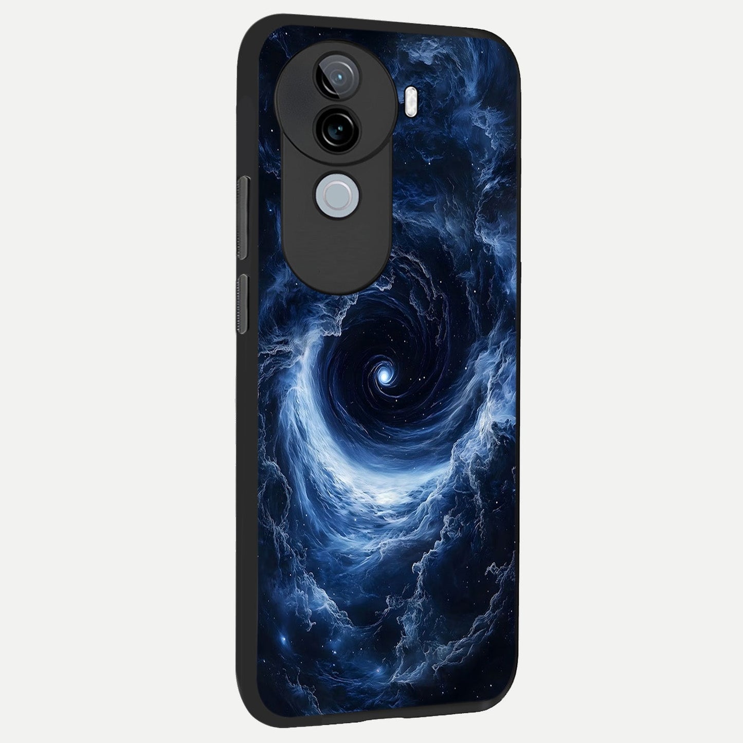 Stunning Galaxy back cover for iQOO Z9s slim fit glass case with vibrant aesthetic design