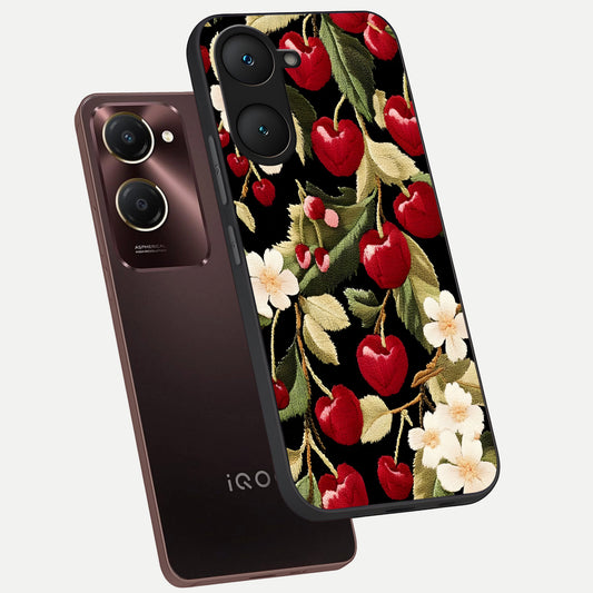 Blooming Spendor Bird phone case for iQOO Z9 lite showing premium glass back cover with detailed artwork