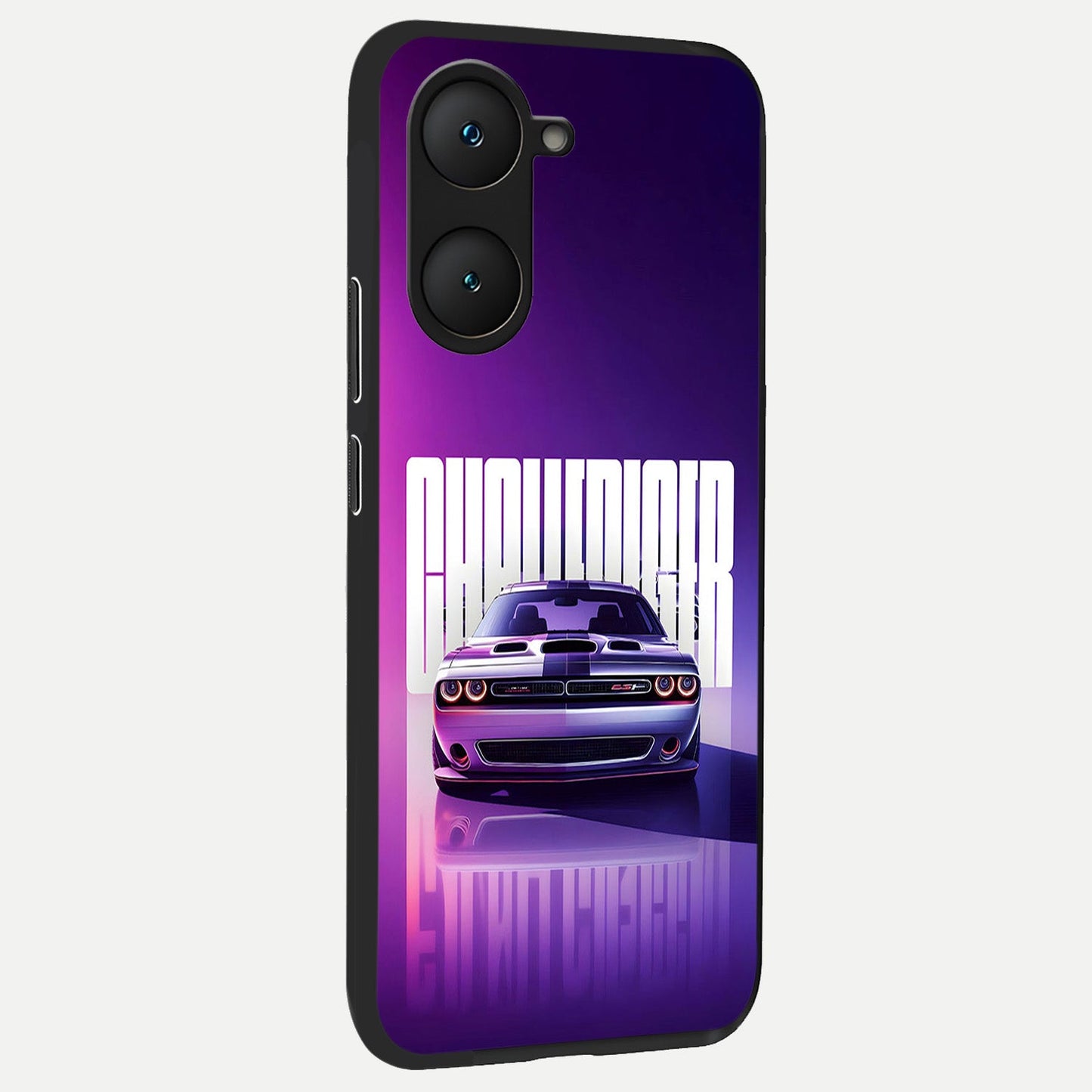 Midnight Muscle Ride back cover for iQOO Z9 lite slim fit glass case with vibrant aesthetic design