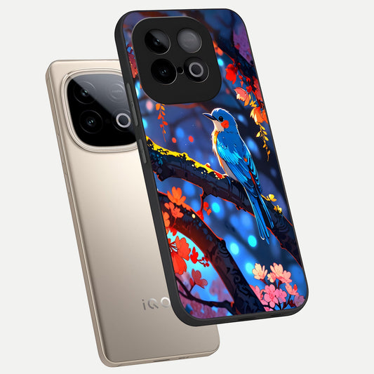 Blooming Water Drift phone case for iQOO Neo 10 showing premium glass back cover with detailed artwork