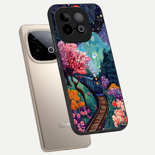 Digital Art phone case for iQOO Neo 10 showing premium glass back cover with detailed artwork