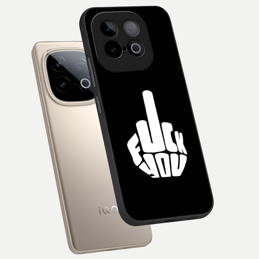 Rebel Mode On phone case for iQOO Neo 10 showing premium glass back cover with detailed artwork