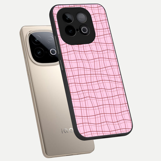 Soft Grid Bliss phone case for iQOO Neo 10 showing premium glass back cover with detailed artwork