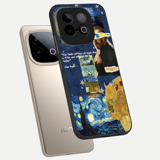 Starry Dream Vision phone case for iQOO Neo 10 showing premium glass back cover with detailed artwork