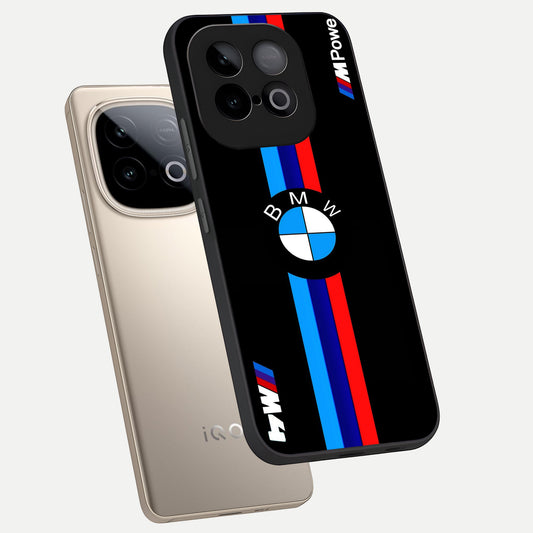 Turbo BMW Beast phone case for iQOO Neo 10 showing premium glass back cover with detailed artwork