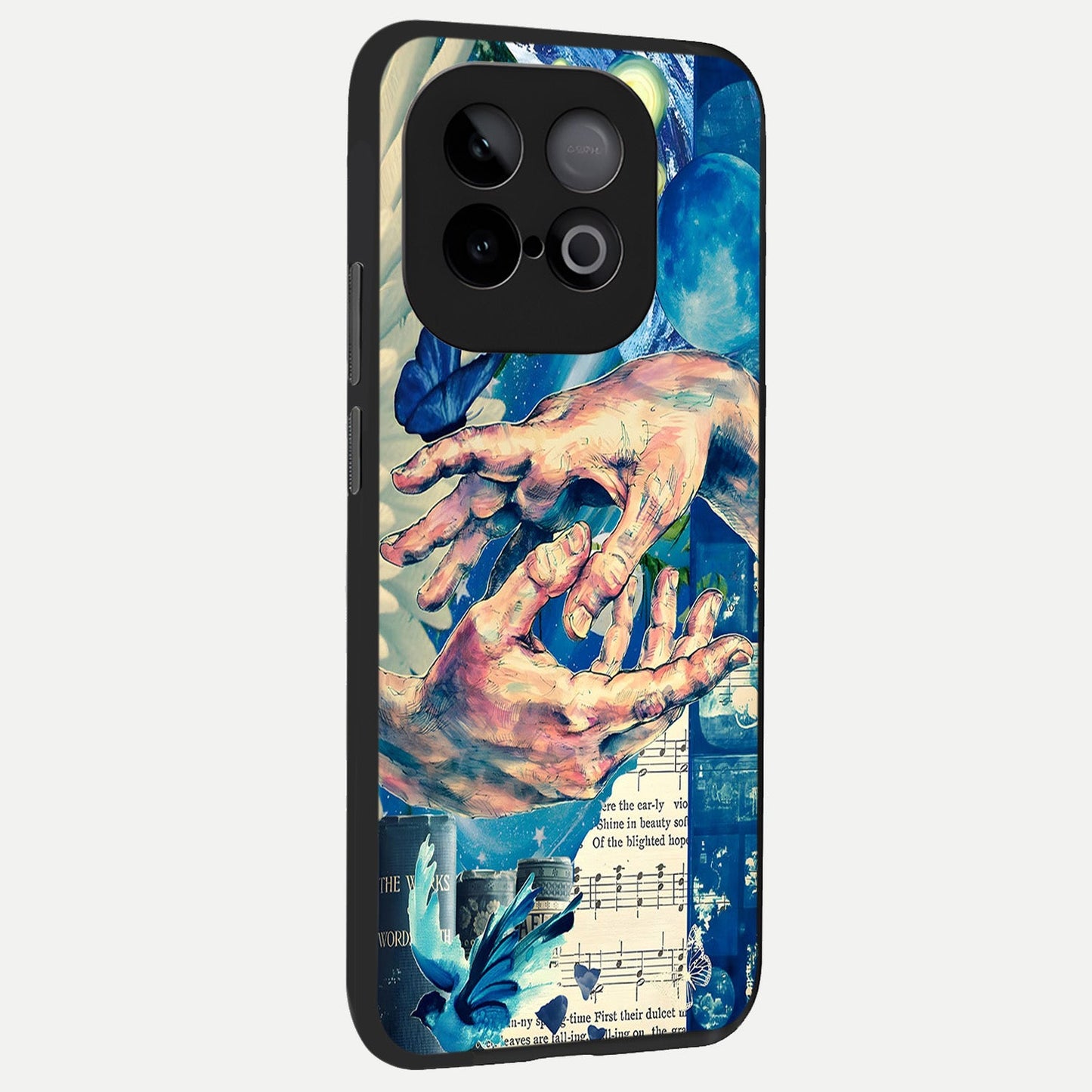 Aesthetic Divider back cover for iQOO Neo 10 slim fit glass case with vibrant aesthetic design