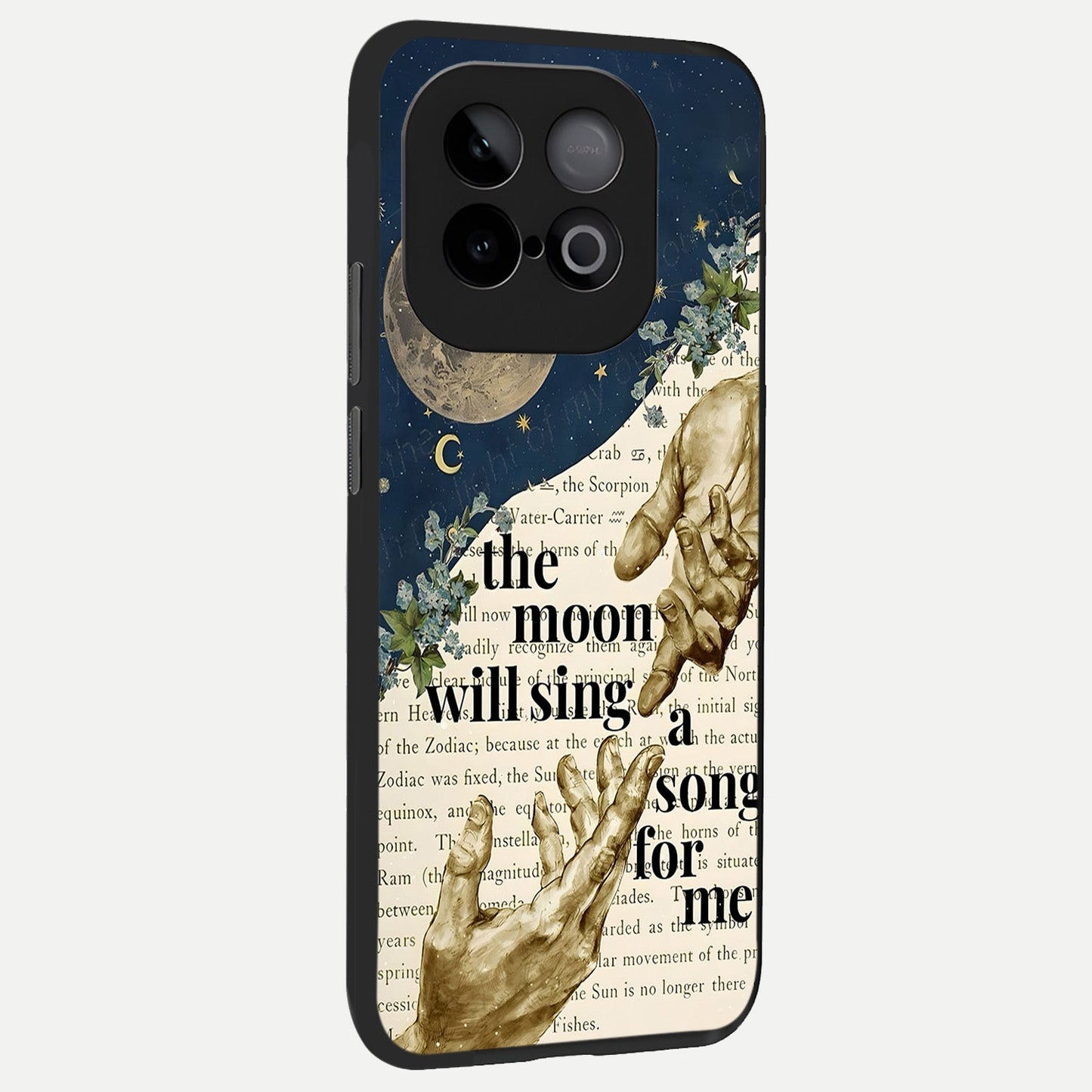 Aesthetic Divine back cover for iQOO Neo 10 slim fit glass case with vibrant aesthetic design