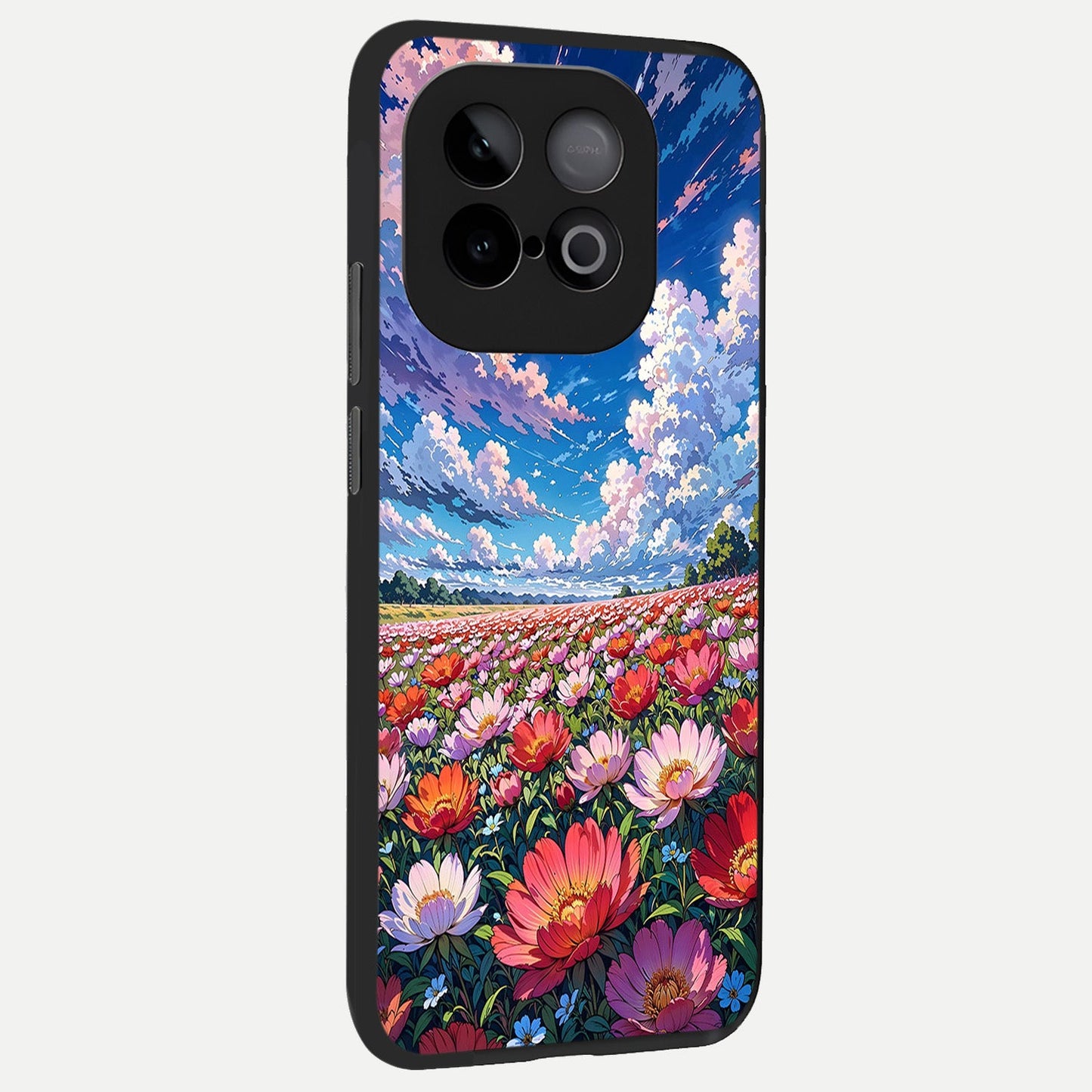 Blossom Sky Field back cover for iQOO Neo 10 slim fit glass case with vibrant aesthetic design