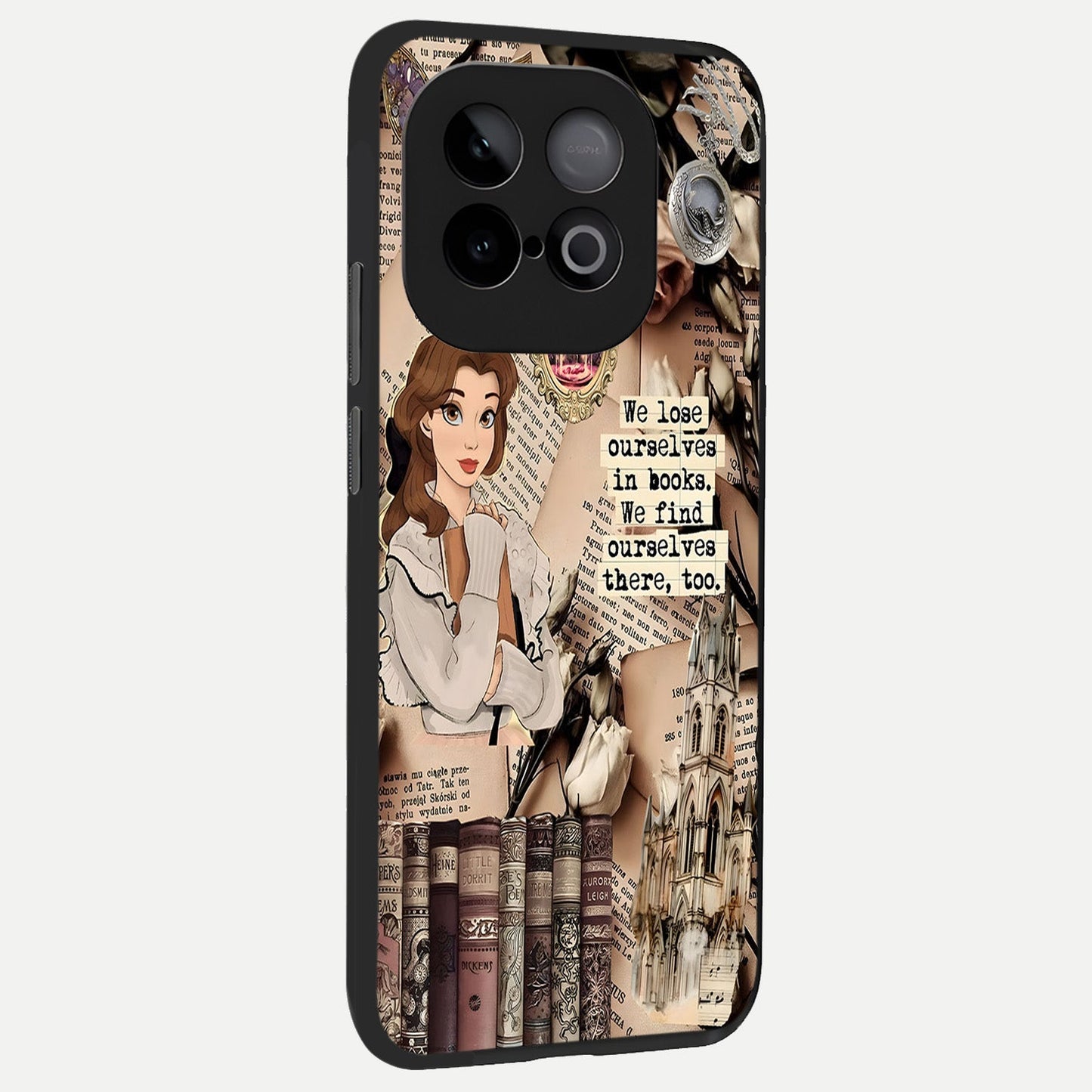 Bookish Dream World back cover for iQOO Neo 10 slim fit glass case with vibrant aesthetic design