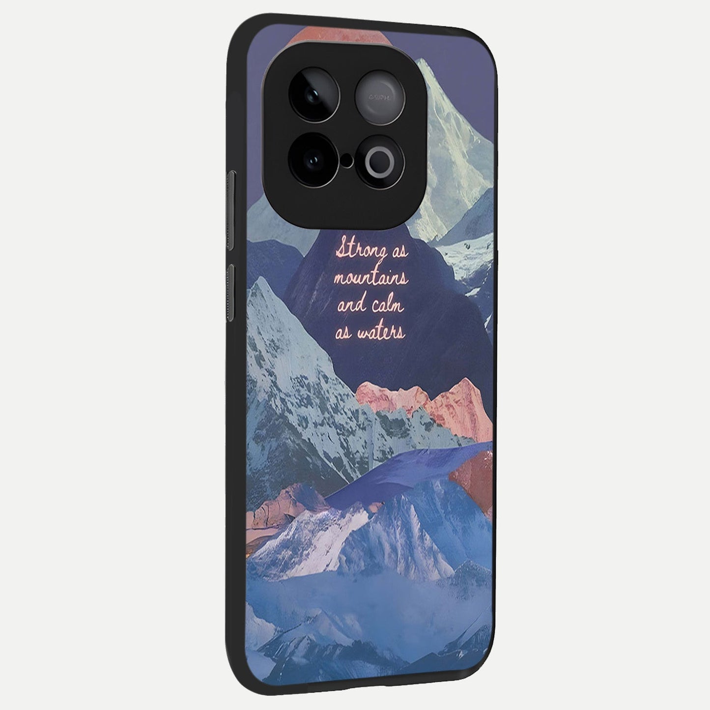 Celestial Mountain Calm back cover for iQOO Neo 10 slim fit glass case with vibrant aesthetic design