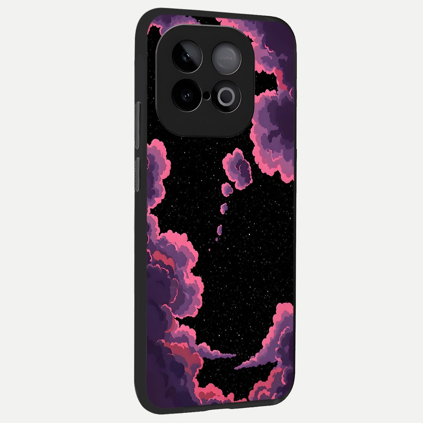 Cosmic Cloud Journey back cover for iQOO Neo 10 slim fit glass case with vibrant aesthetic design