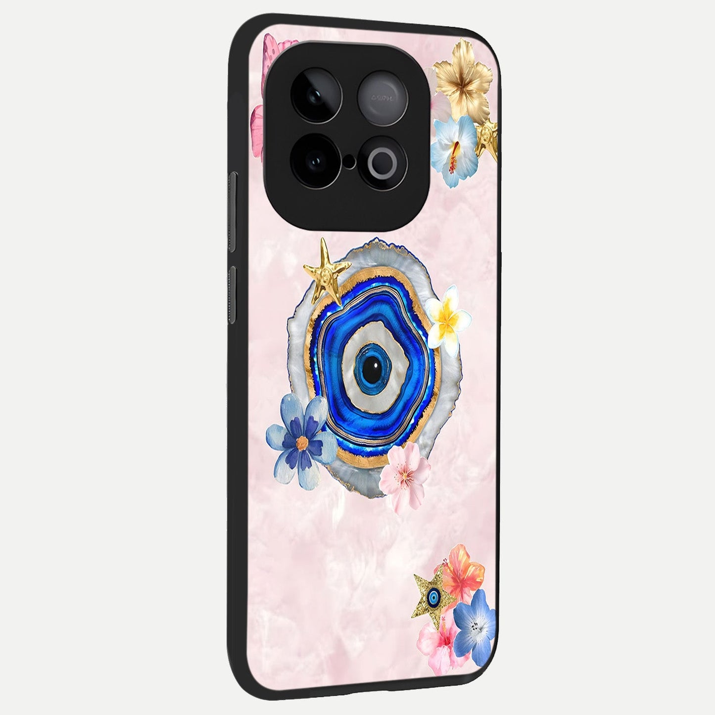 Divine Aura Bloom back cover for iQOO Neo 10 slim fit glass case with vibrant aesthetic design