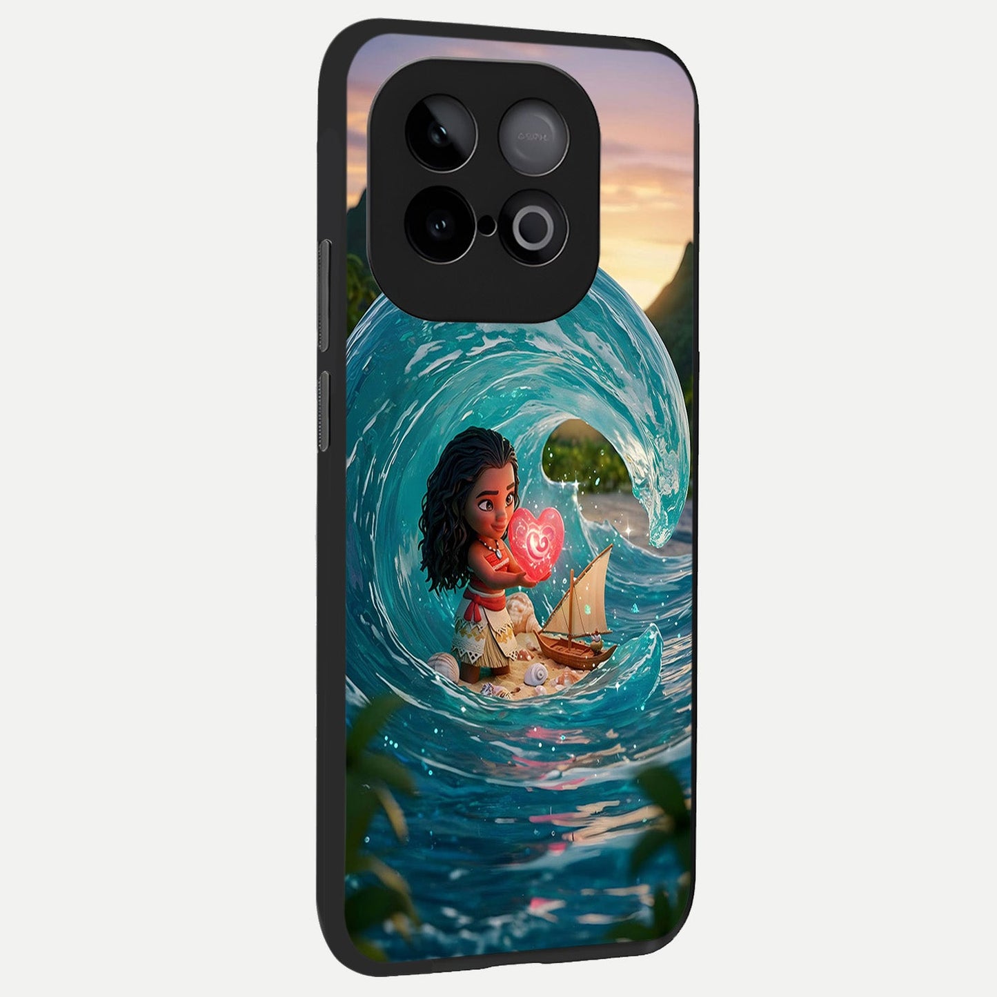 Heart of Ocean back cover for iQOO Neo 10 slim fit glass case with vibrant aesthetic design