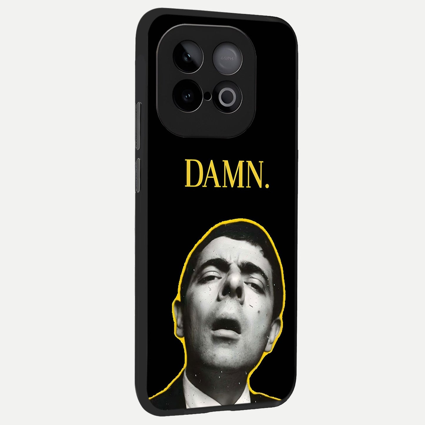 Mr Bean Damn back cover for iQOO Neo 10 slim fit glass case with vibrant aesthetic design